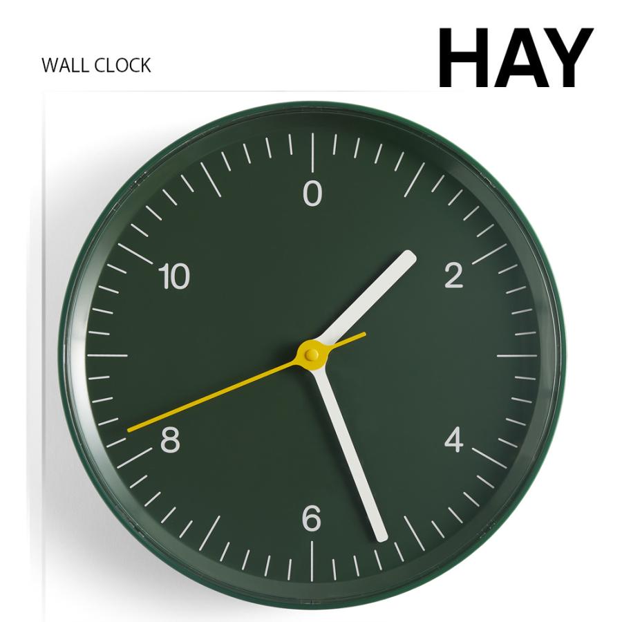 HAY ヘイ WALL CLOCK ウォールクロック 壁掛け時計 時計 おしゃれ かわいい 北欧 ジャスパー・モリソン ブルー ホワイト ブラック グリーン｜berry-kagu｜15