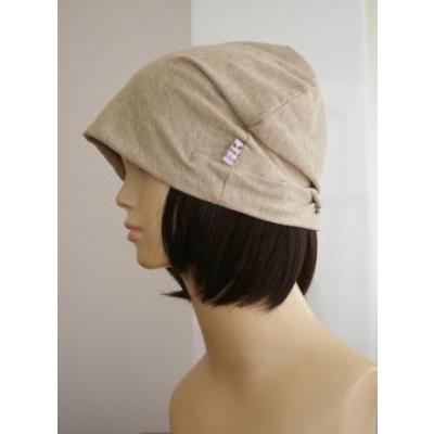 医療用　ミックスつけ毛付き室内用帽子ショート