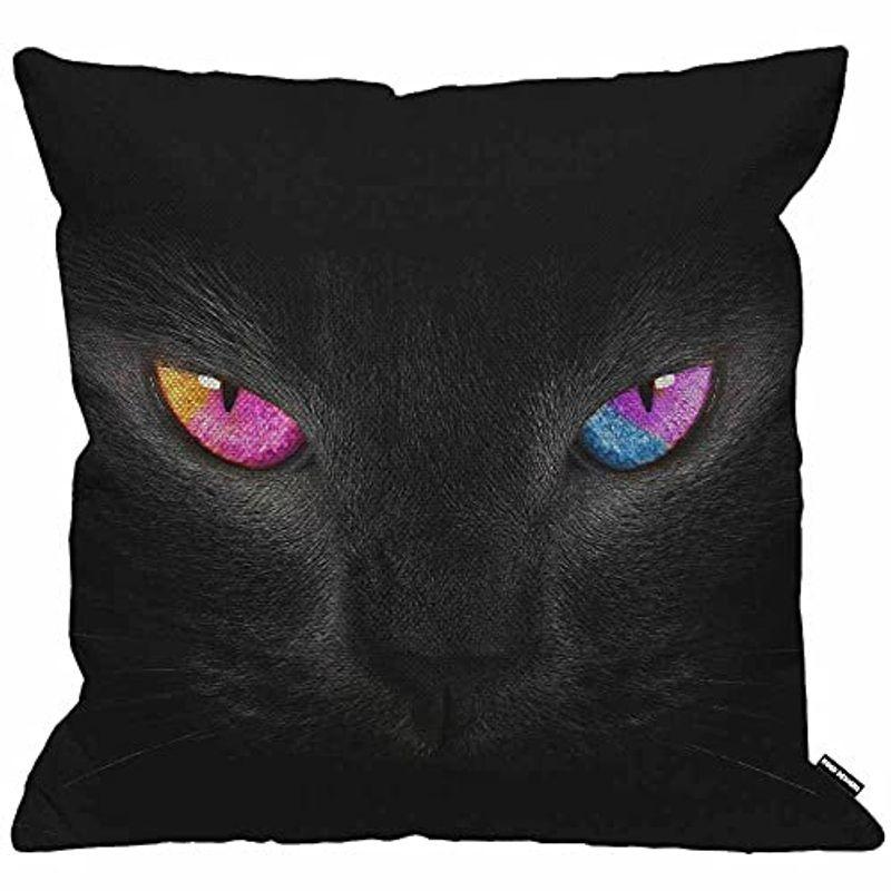 Hgod Designs 綺麗な瞳 猫の目 クッションカバー おしゃれ インテリア 暗い中で輝いている 黒い猫 アート ブラック 綿麻生地 ベリーショップ 通販 Yahoo ショッピング