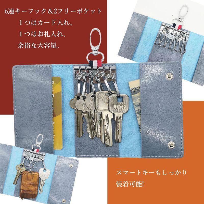 プレゼントを選ぼう! キーケース 鍵6連 カラビナ付き カード入れ お札入れ PUレザー 三つ折り 鍵収納ケース wantannas.go.id プレゼントを選ぼう! キーケース 鍵6連 カラビナ付き カード入れ お札入れ PUレザー 三つ折り 鍵収納ケース wantannas.go.id