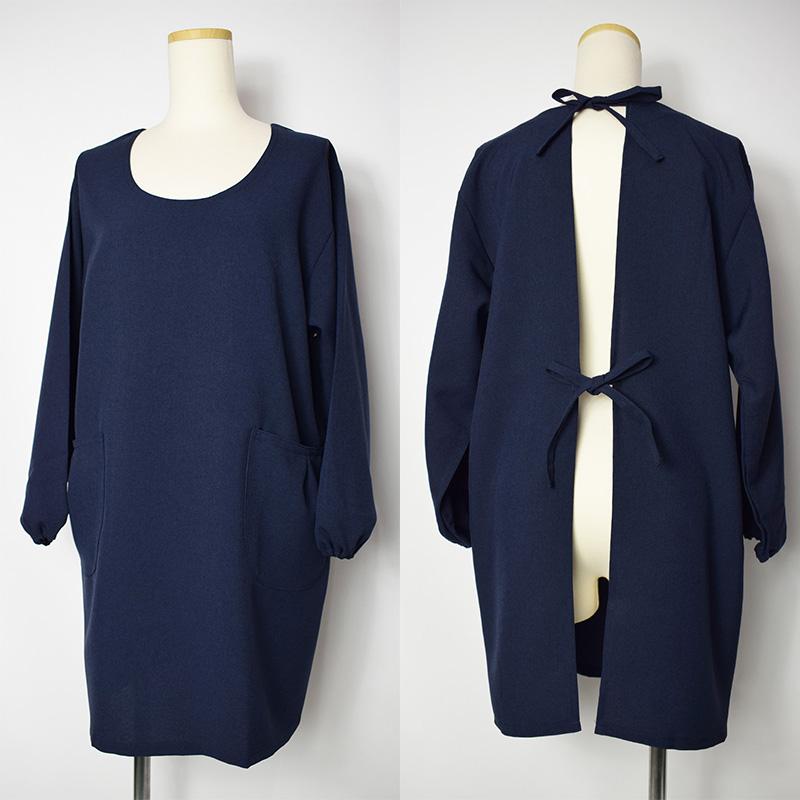 割烹着 ポリエステル 無地 日本製 シワになりにくい おしゃれ かっぽう