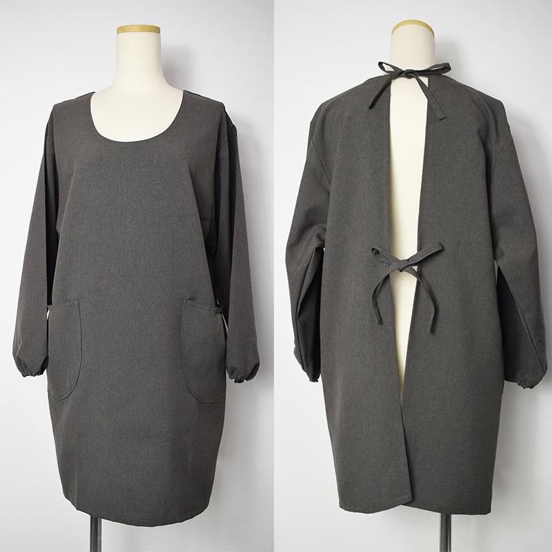 割烹着 ポリエステル 無地 日本製 シワになりにくい おしゃれ かっぽう