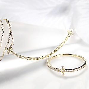 あすつく K18 WG YG PG ゴールド ダイヤモンド ダイヤ ネックレス  