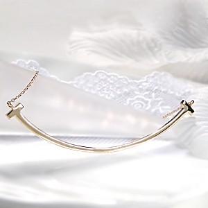 k18　スマイル　ネックレス　トップ　チャーム　ダイヤモンド　ダイヤ K18・ダイヤモンド0.08ct スマイルネックレス - DIAN POOL