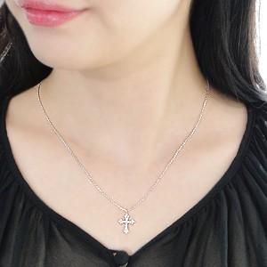pt900 プラチナ ネックレス ペンダント ダイヤモンド ダイヤ 上品 0.2ct クロス 人気 高級感 十字架 BRP-0040PTの画像
