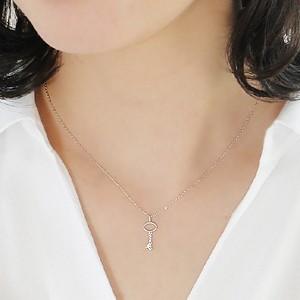 K18 WG ゴールド ネックレス ペンダント ダイヤモンド ダイヤ キー 鍵