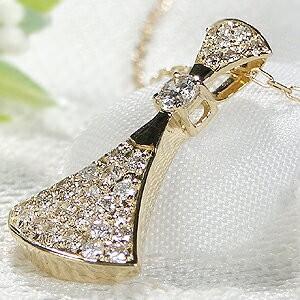 K18 パヴェダイヤ ペンダントトップ ダイヤ ブラウン WG