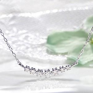 K18YG/WG/PG ダイヤモンド ライン ネックレス ジュエリー アクセサリー