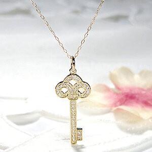 K18WG/YG/PG 0.12ct キーモチーフ ダイヤモンド ネックレス k18 K18WG/YG/PG 0.12ct キーモチーフ ダイヤモンド ネックレス k18