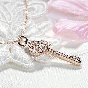 K18WG/YG/PG 0.12ct キーモチーフ ダイヤモンド ネックレス k18 K18WG/YG/PG 0.12ct キーモチーフ ダイヤモンド ネックレス k18