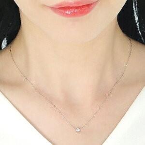 Pt950 ハートアンドキューピット 一粒 ダイヤモンド ネックレス 0.15ct GGS鑑別カード付 ジュエリー ペンダント プラチナ ダイヤ プラチナ950 ダイア BRP-0082の画像