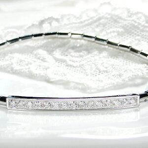 pt950 0.5ct フリーサイズ ダイヤモンド ブレスレット 0.5カラット
