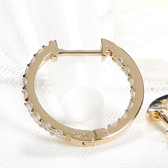 Pt950 K18YG ダイヤモンド フープ ピアス 0.4ct 送料無料 人気 ジュエリー ダイヤ ダイア 円 PT 清楚 かわいい プラチナ ゴールド 0.4カラット BRP-0100の画像