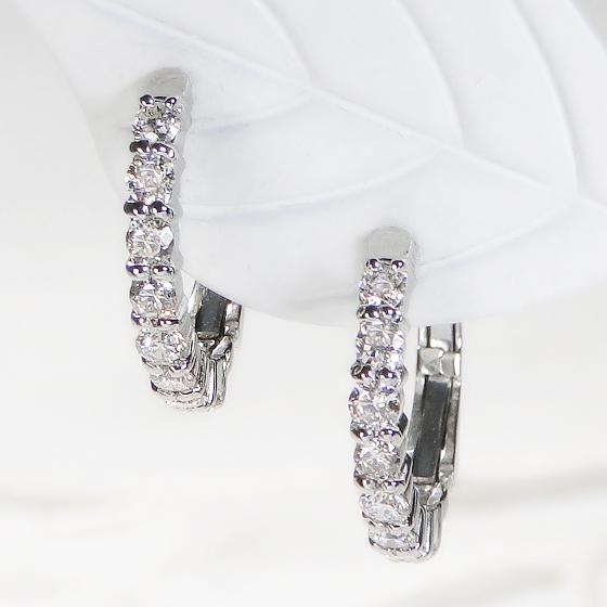 Pt950 ダイヤモンド フープピアス 0.5ct 送料無料 人気 Pt950 ダイヤモンド フープピアス 0.5ct 送料無料 人気