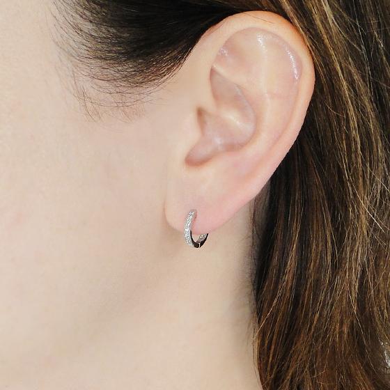 Pt950 ダイヤモンド フープ ピアス 0.18ct 送料無料 人気 ジュエリー