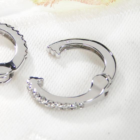Pt950 ダイヤモンド ピアリング 0.12ct 送料無料 人気 ジュエリー ダイヤ ダイア 円 PT 清楚 ダイヤモンドイヤリング プラチナ エタニティ イヤリング BRP-0117の画像