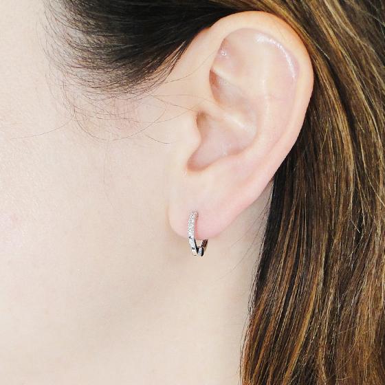 Pt950 ダイヤモンド フープ ピアス 0.3ct 送料無料 人気 Pt950 ダイヤモンド フープ ピアス 0.3ct 送料無料 人気
