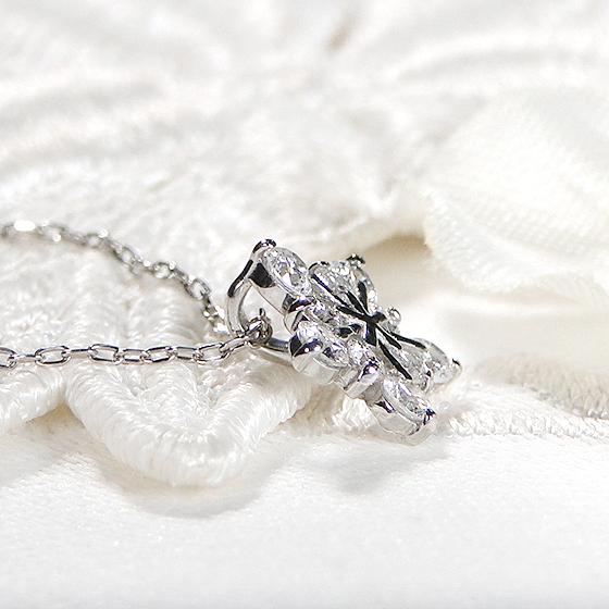 Pt950 0.28ct さくらモチーフ ダイヤモンド ペンダント 送料無料 プラチナ ネックレス ダイヤ クリスマス プレゼント 人気 花 フラワー 桜 さくら BRP-0124_3