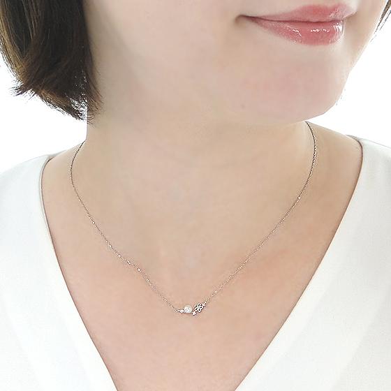 『しづみや』【新品未使用】PT950 天然ダイヤモンド　ベビーパール しづみや』【新品未使用】PT950 天然ダイヤモンド ベビーパール し