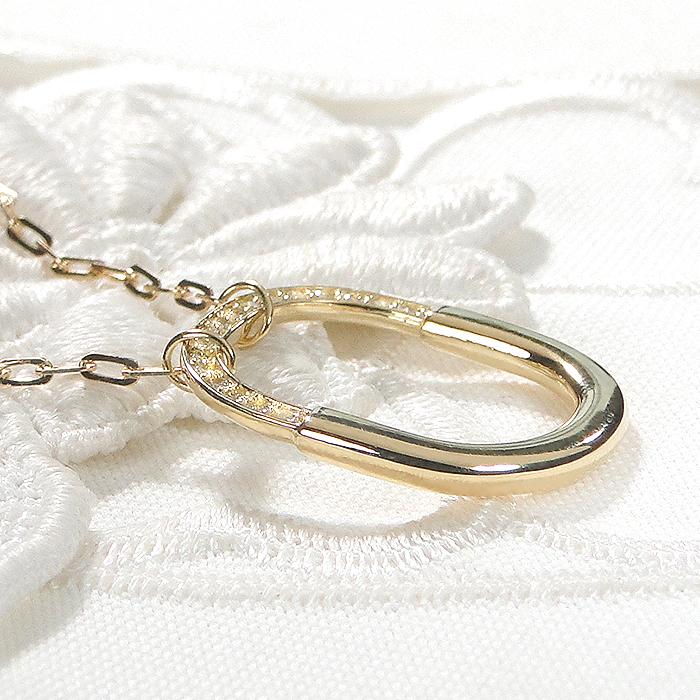Pt950 K18 0.12ct ダイヤモンド ロック ネックレス 送料無料 ダイヤ ダイア ペンダント ジュエリー レディース プラチナ 18金 人気 ギフト オーバル型 BRP-0139の画像