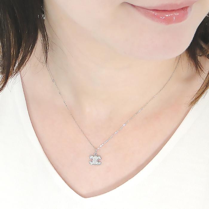 Pt950 K18YG 0.12ct ダイヤモンド ネックレス 送料無料 プラチナ 