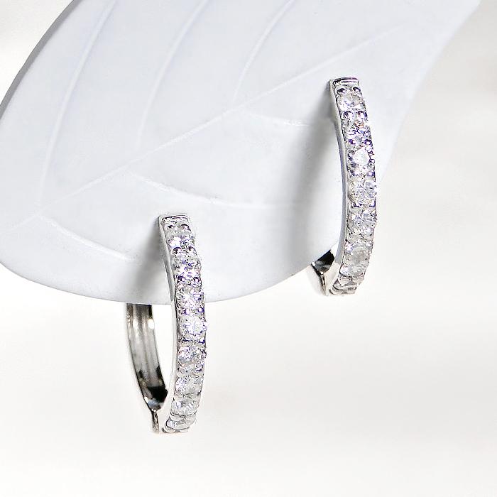 Pt950 ダイヤモンド フープ ピアス 0.20ct 送料無料 人気 ジュエリー ダイヤ ダイア PT 清楚 定番 かわいい  プラチナ小さめ 小ぶり 小さい 華奢 BRP-0155の画像