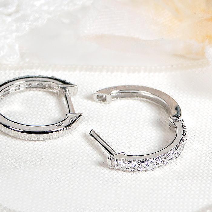 Pt950 ダイヤモンド フープ ピアス 0.20ct 送料無料 人気 ジュエリー