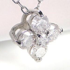 【Pt900】天然ダイヤ0.3ct✨上品フラワーデザインネックレス／極美品✨️ Pt900】天然ダイヤ0.3ct✨上品フラワーデザインネックレス／極美