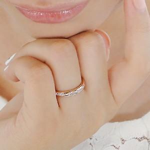 K18 PG ゴールド 指輪 リング ダイヤモンド ダイヤ フルエタニティ フルエタ 0.5ct 人気 フチあり BRR-0009の画像