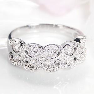 K18WG/YG/PG/Pt900【0.60ct】ダイヤモンド 透かし リングゴールド プラチナ ダイヤモンド ダイヤ 指輪 リング エタニティ 0.60ct BRR-0060の画像