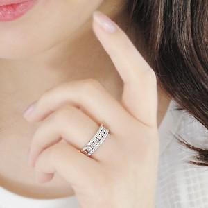 K18 YG pt900 プラチナ ゴールド ダイヤモンド ダイヤ 指輪 リング 0.80ct エタニティ ハーフエタニティ BRR-0061の画像