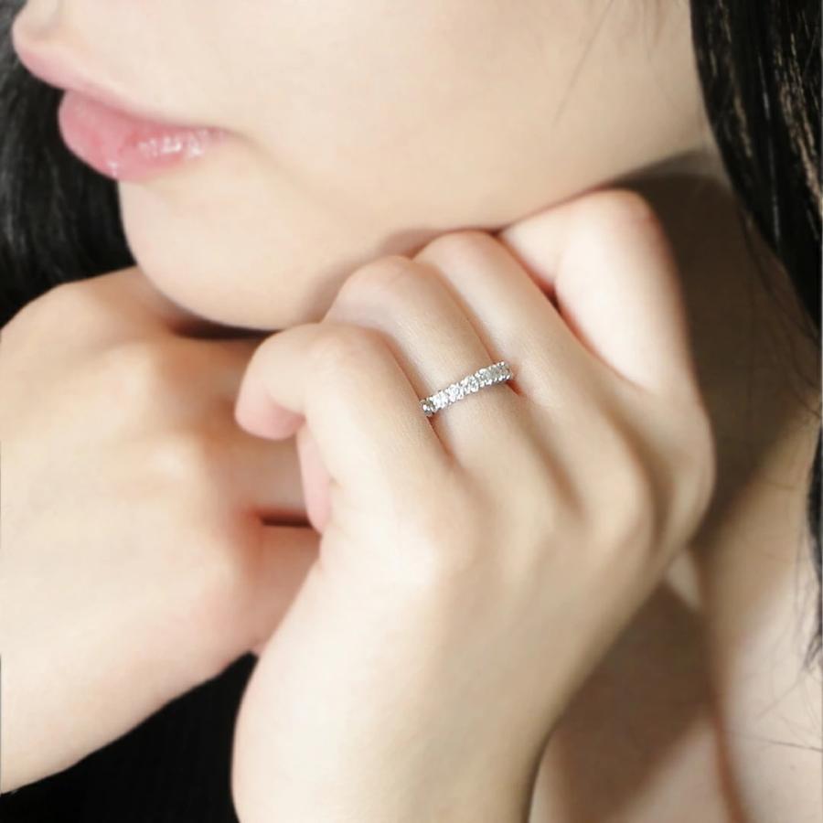 0.5ct k10PG/WG/YG ダイヤモンド エタニティ リング 普段使い シンプル 可愛い 4月 誕生石 BRR-0093の画像