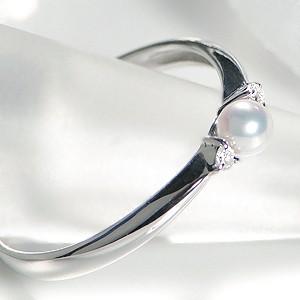 K10 YG WG PG ゴールド ダイヤモンド ダイヤ 指輪 リング パール アコヤ 人気 10k 10金 6月 誕生石 BRR-0107K10の画像