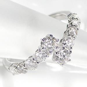 pt900 プラチナ ダイヤモンド ダイヤ 指輪 リング グラデーション 豪華 