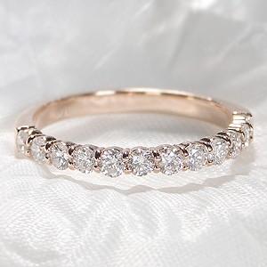 K10 PG YG WG ゴールド 指輪 リング ダイヤモンド ダイヤ エタニティ 0.5ct シンプル 重ねづけ 10k 10金 BRR-0122の画像