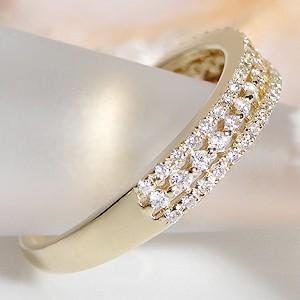 K18YG/PG/WG 0.30ct ダイヤ ハーフエタニティリング ダイヤリング 人気 おしゃれ |  | 02