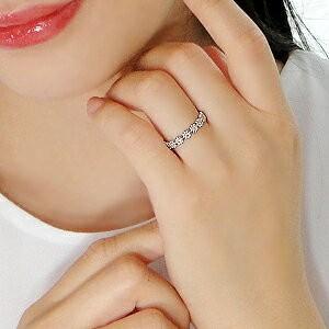 Pt900 0.2ct ミル打ち ダイヤモンド エタニティリング ジュエリー レディース 指輪 リング プラチナ フラワー １８金 BRR-0145-Ptの画像