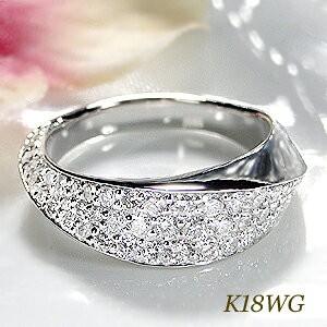 K18YG/WG/PG 1.0ctUP パヴェ ダイヤモンド リング 18金 18k ダイア 