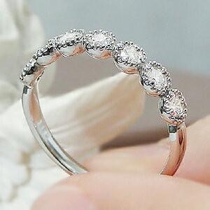 Pt900 プラチナ900 V型 ダイヤモンドリング 4.9g 1ct