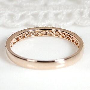 0.20ct K18WG YG PG ミル打ち ダイヤモンド エタニティ リング