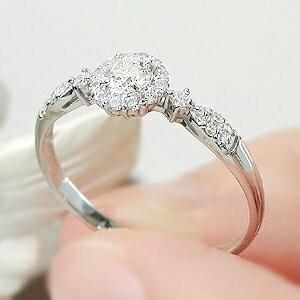 ダイヤモンドリング　プラチナ　ハートキュー ハートアンドキューピッドダイヤモンド 0.7ct パヴェ プラチナ