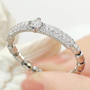Pt950 0.32ct ダイヤモンド フリー リング ジュエリー エタニティ リング プラチナ ダイヤ 指輪 可愛い 甲丸 フリーサイズ パヴェ 0.32カラット ダイヤ BRR-0180の画像