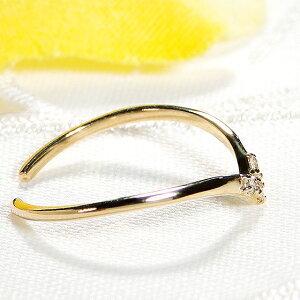 K18YG ダイヤモンド イヤーカフ ピンキー リング ジュエリー 18k