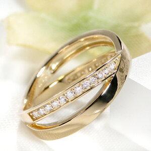 Pt950 K18YG K18PG ダイヤモンド リング 0.20ct 人気 指輪 ダイヤ X  