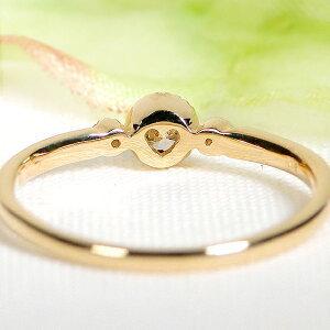 Pt950 K18YG ハートアンドキューピット ダイヤモンド リング 0.17c  