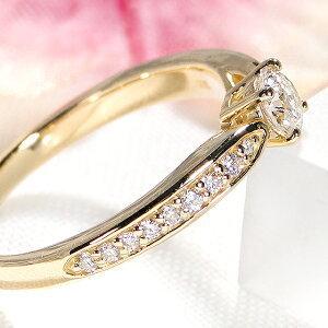 Pt950 K18YG ハートアンドキューピッド ダイヤモンド リング 0.44ct