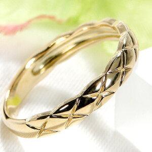 Pt950 K18YG PG 地金 カット リング 地金のみ シンプル ジュエリー