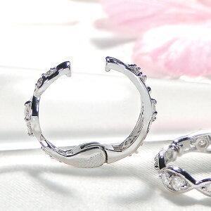 pt950 ピアス風 ダイヤモンド イヤリング ジュエリー ノンホールピアス 2way かわいい 人気 フープ プラチナ プレゼント ダイヤ リバーシブル 送料無料 BRR-0201の画像