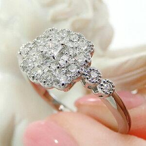 Pt950 ダイヤモンド PrincessCut リング【0.50ct】プラチナ 0.5