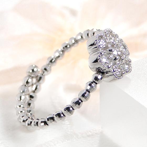 K18 WG YG 形状記憶 サイズフリー ゴールドリング 0.3ct 送料無料